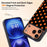 CASEEVO For iPhone 17 Pro Max Case Compatible with MagSafe Polka Dot Pattern TPU PC Phone Cover - Black  /  Orange - 7