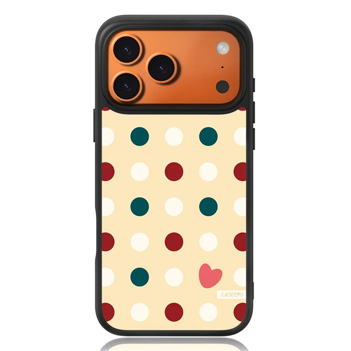 CASEEVO For iPhone 17 Pro Case Compatible with MagSafe Round Dot Pattern TPU PC Phone Cover - Sparkling - 1