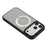 X-LEVEL For iPhone 17 Pro Magnetic Case Kickstand Longitude Latitude Texture PU Leather PC TPU Phone Cover - Grey - 6