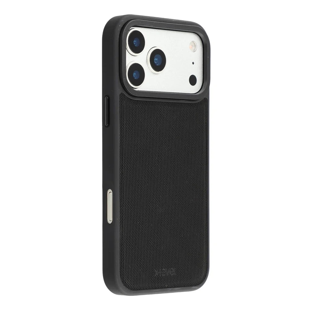 X-LEVEL For iPhone 17 Pro Magnetic Case Longitude Latitude Texture PU Leather PC TPU Phone Cover - Black - 1