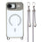 For iPhone Air Case Compatible with MagSafe PC TPU Phone Cover with Adjustable Lanyard  /  Camera Frame Kickstand - Grey - 1