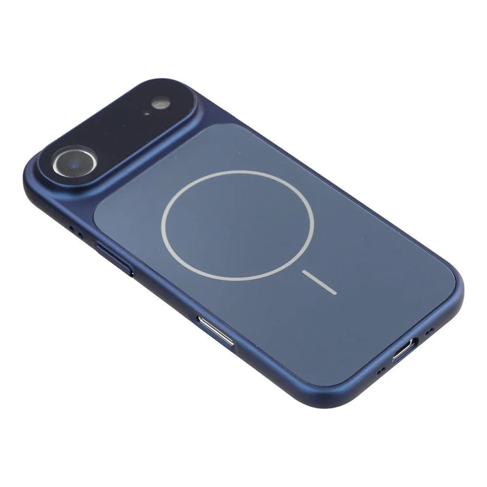 For iPhone Air Case Compatible with MagSafe AG Matte Glass Shockproof Phone Cover - Titanium Blue - 4