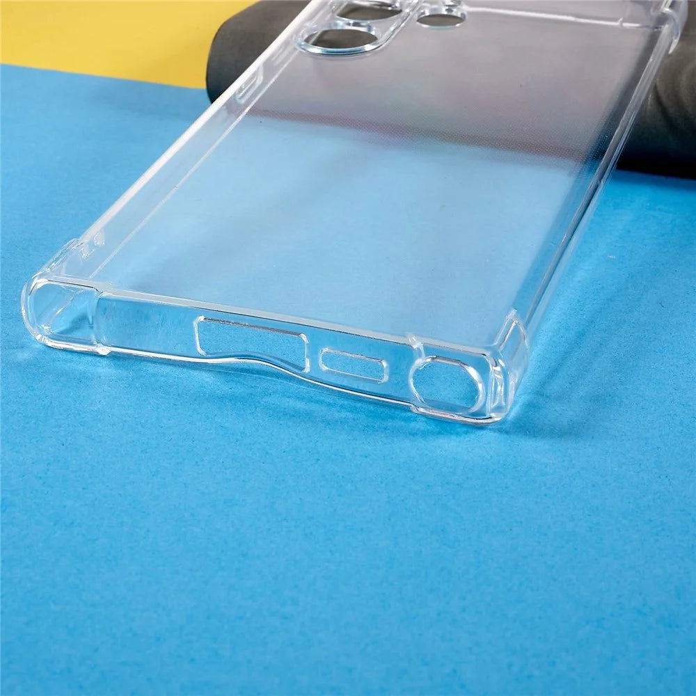 For Samsung Galaxy S23 Ultra Anti-Drop Phone Back Cover HD Clear Four Corner Anti-drop Soft TPU Case with Lanyard - 3