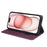 For iPhone 17 Pro Case Four Leaf Clover Leather Flip Phone Cover Stand Wallet - Dark Purple - 3