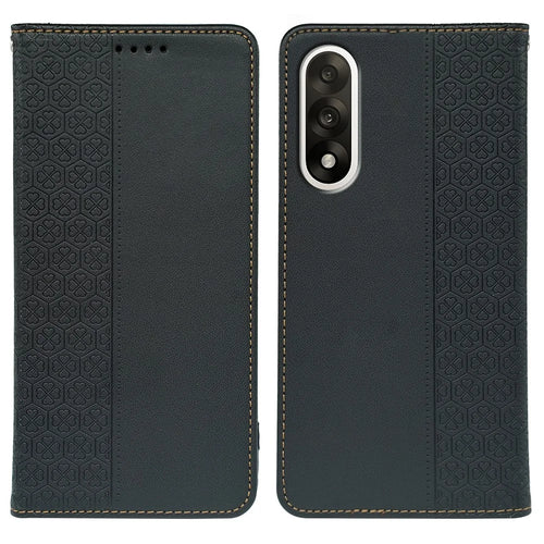 For OnePlus Nord 5 5G  /  Ace 5 Ultra 5G Case Four Leaf Clover Leather Flip Phone Cover Stand Wallet - Black - 1