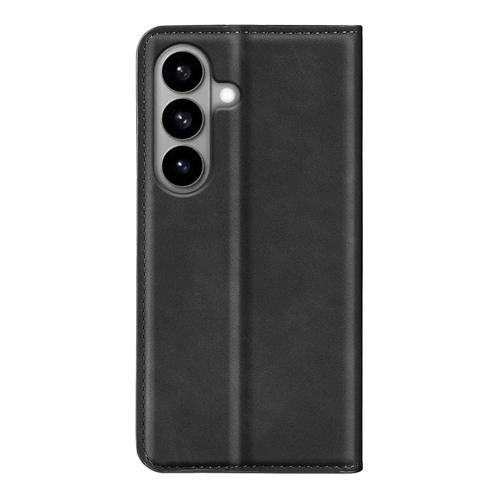 For Samsung Galaxy S26 Case Skin Touch Leather Wallet Phone Cover - Black - 3