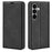For Samsung Galaxy S26 Case Skin Touch Leather Wallet Phone Cover - Black - 4
