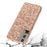 For Samsung Galaxy S23 Shiny Glitter Sequins Phone Case Anti-fall Electroplating TPU Frame Hard PC Back Cover - Rose Gold - 3