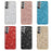 For Samsung Galaxy S23 Shiny Glitter Sequins Phone Case Anti-fall Electroplating TPU Frame Hard PC Back Cover - Rose Gold - 5