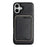 For iPhone 17 Case Compatible with MagSafe Ultra Thin Card Holder PU Leather Coated TPU Cover - Black Blue - 2