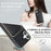 For iPhone 17 Case Compatible with MagSafe Ultra Thin Card Holder PU Leather Coated TPU Cover - Black Blue - 5