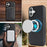 For iPhone 17 Case Compatible with MagSafe Ultra Thin Card Holder PU Leather Coated TPU Cover - Black Blue - 7