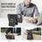 For iPhone 17 Case Detachable Card Bag Compatible with MagSafe PU Leather Coated TPU Cover with Ring Kickstand - Black - 4