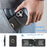 For iPhone 17 Case Detachable Card Bag Compatible with MagSafe PU Leather Coated TPU Cover with Ring Kickstand - Black - 6