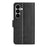 For Samsung Galaxy S26 Case Calf Texture Leather Wallet Phone Cover -  Black - 3