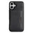 For iPhone 17 Kickstand Case Tri-fold Card Bag PU Leather Coated TPU Cover Compatible with MagSafe - Black - 2