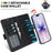 For iPhone 17 Case Detachable 2 in 1 Leather Wallet Phone Cover Compatible with MagSafe - Black - 3