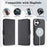 For iPhone 17 Case Detachable 2 in 1 Leather Wallet Phone Cover Compatible with MagSafe - Black - 4