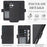 For iPhone 17 Case Detachable 2 in 1 Leather Wallet Phone Cover Compatible with MagSafe - Black - 5