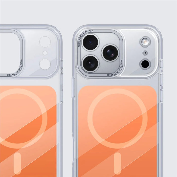 For iPhone 18 Pro Max / 17 Pro Max Case Skin-touch Acrylic + TPU Cover Compatible with MagSafe - Orange - 7
