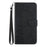 For Samsung Galaxy S26 Case with Wrist Strap Butterfly Flower Imprinted Leather Phone Cover - Black - 2