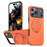 For iPhone 18 Pro Max / 17 Pro Max Case Compatible with MagSafe TPU + PC Back Cover with Rotating Kickstand - Orange - 1