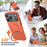 For iPhone 18 Pro Max / 17 Pro Max Case Compatible with MagSafe TPU + PC Back Cover with Rotating Kickstand - Orange - 6