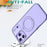 For iPhone 18 Pro Max / 17 Pro Max Case Compatible with MagSafe Skin-touch TPU + PC Phone Cover with Rotating Kickstand - Lilac Purple - 3