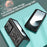For Samsung Galaxy Z Fold7 5G Phone Case with Hinge PC + TPU Cover with  Kickstand and Slide Camera Lid - Black - 5