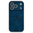 For iPhone 17 Pro Case Deer Pattern PU Leather Coated PC TPU Phone Cover Compatible with MagSafe - Navy Blue - 1