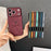 For iPhone 17 Pro Case Deer Pattern PU Leather Coated PC TPU Phone Cover Compatible with MagSafe - Navy Blue - 7
