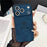 For iPhone 17 Pro Max Case Deer Pattern PU Leather Coated PC TPU Phone Cover Compatible with MagSafe - Navy Blue - 2
