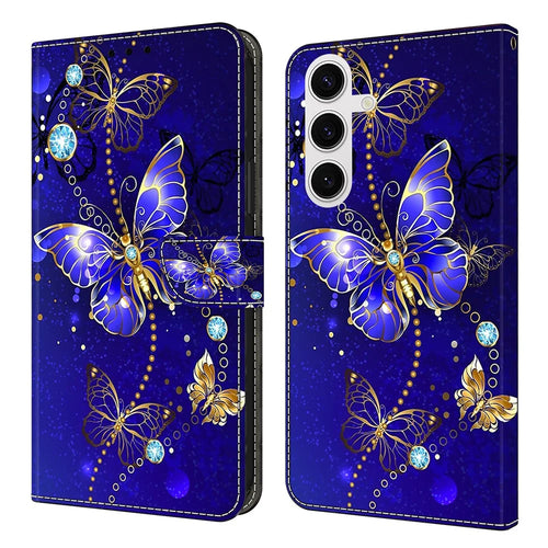 For Samsung Galaxy S26+ Case 3D Pattern PU Leather Wallet Phone Cover with Stand - Diamond Butterfly - 1