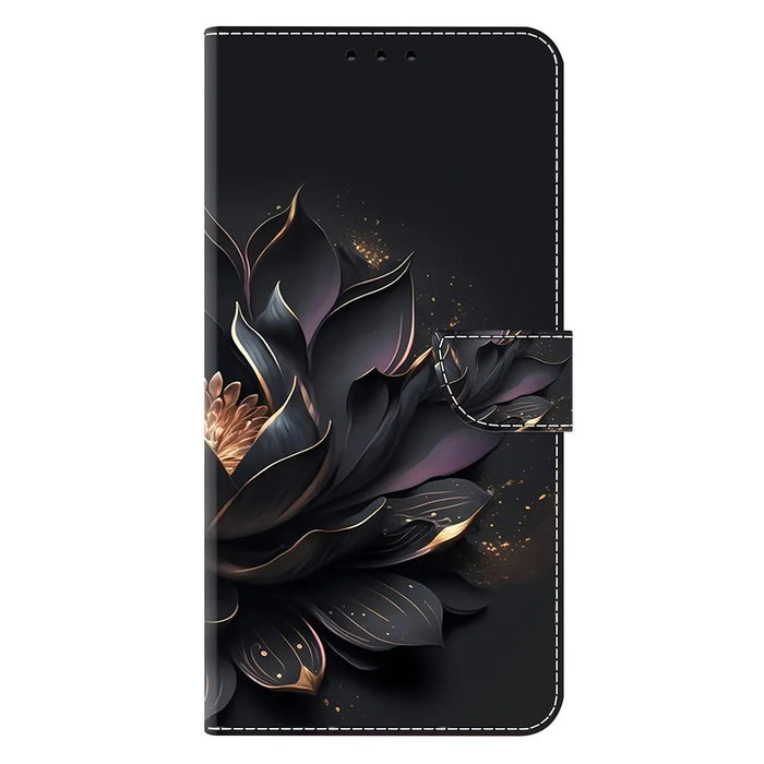 For Samsung Galaxy S26+ Case Magnetic Clasp 3D Pattern Leather Wallet Phone Cover - Purple Lotus - 5