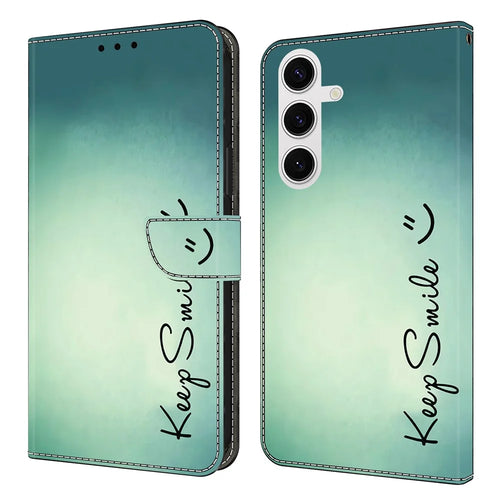 For Samsung Galaxy S26+ Case PU Leather Wallet Phone Cover with Stand - Keep Smile - 1