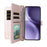 For vivo X300 Pro 5G Leather Case Stand Wallet Phone Cover with Shoulder / Wrist Strap - Pink - 2