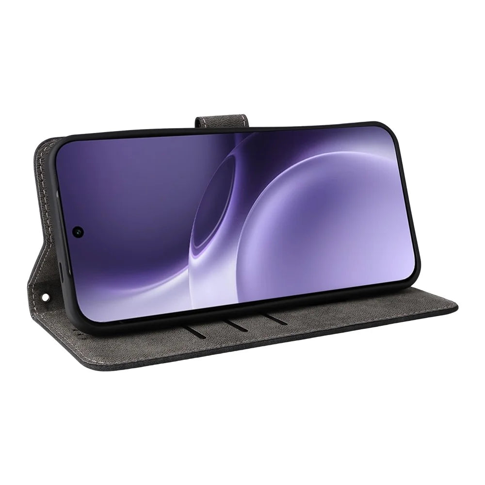 For vivo X300 Pro 5G Case Wallet RFID Blocking PU Leather Phone Cover Stand with Strap - Black - 4