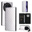 For vivo X300 Pro 5G Case Wallet Rhombus Imprinted PU Leather Phone Cover - Silver - 6