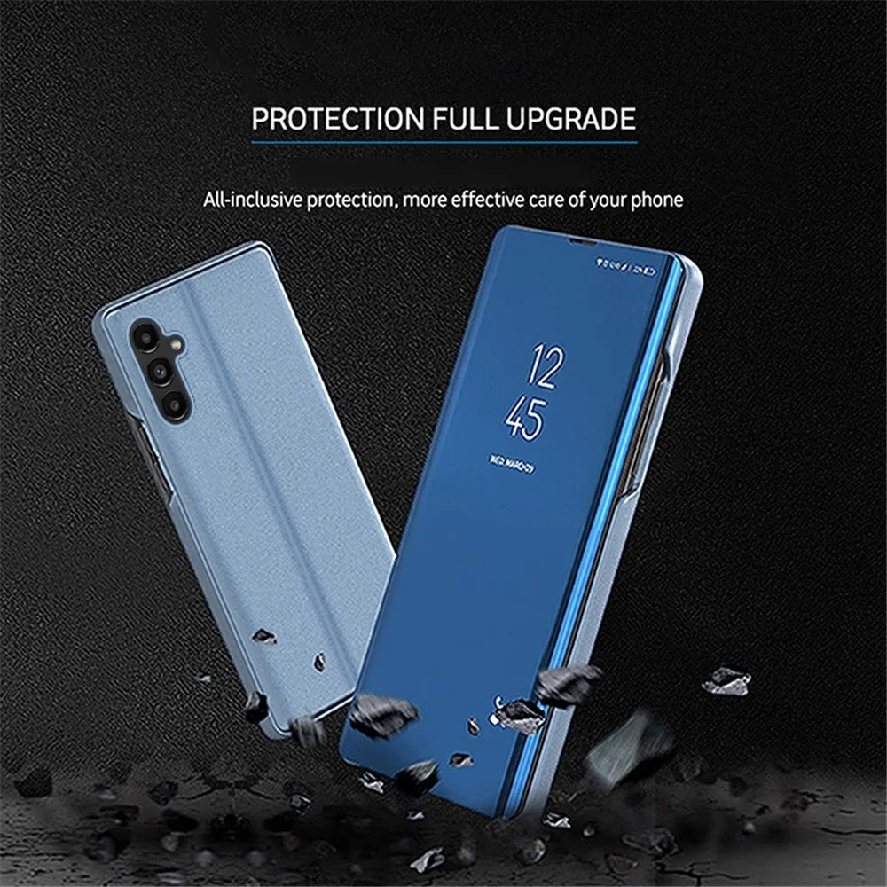 For Samsung Galaxy A14 5G / A14 4G Flip Leather Cover with Stand Full Body Protective Phone Case - Blue - 6