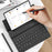 GKK For Samsung Galaxy Z Fold4 5G Shockproof Phone Case Bluetooth-compatible Keyboard with Magnetic Folding Keyboard Case + Tempered Glass Screen Protector - Carbon Fiber - 3