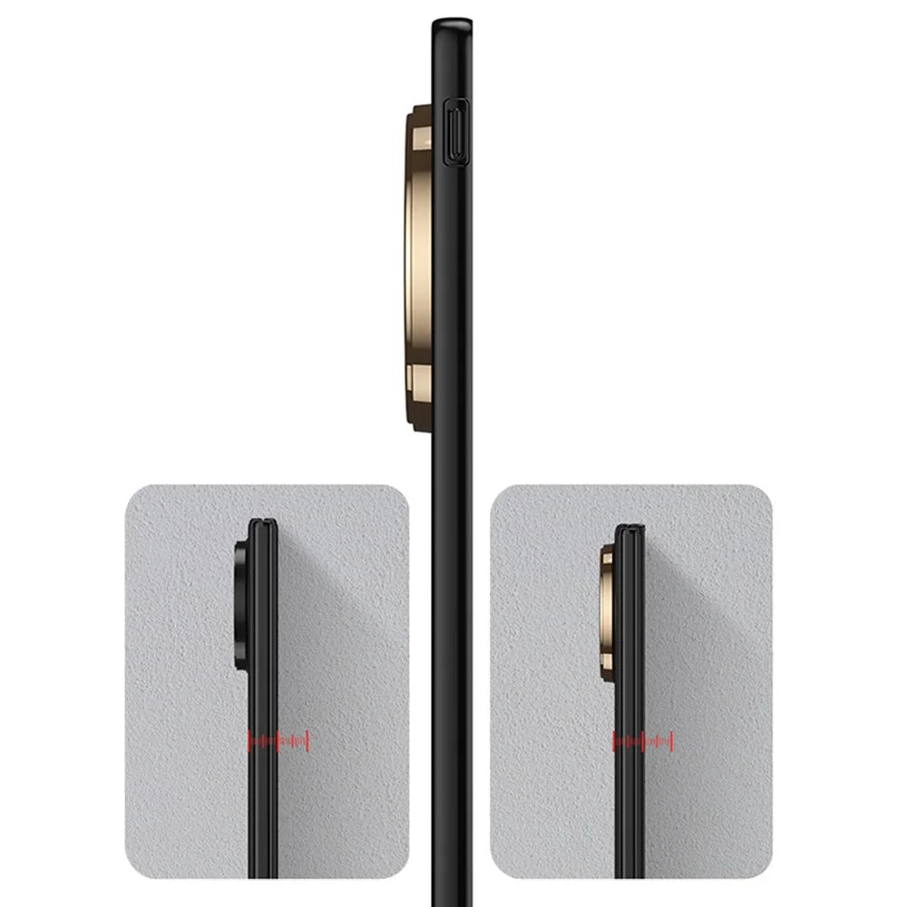GKK For vivo X Fold5 5G Case Hard PC Ultra Slim Phone Cover with Front Tempered Glass Film - Black - 5
