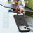 For iPhone 17 Pro Max Case Compatible with MagSafe Rotating Ring Kickstand TPU + PC Phone Back Cover - Black - 2