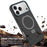 For iPhone 17 Pro Max Case Compatible with MagSafe Rotating Ring Kickstand TPU + PC Phone Back Cover - Black - 4