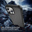 For iPhone 16 Pro Max Skin-touch Case Carbon Fiber Texture PC + TPU Back Cover Compatible with MagSafe - Black+Black - 6