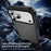 For iPhone 17 Pro Max Skin-touch Case Carbon Fiber Texture PC + TPU Back Cover Compatible with MagSafe - Black+Black - 6
