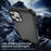 For iPhone 14 Pro Skin-touch Case Carbon Fiber Texture PC + TPU Back Cover Compatible with MagSafe - Black+Black - 6