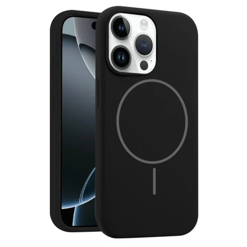 For iPhone 13 Pro Case Compatible with MagSafe Liquid Silicone Anti-Drop Phone Cover - Black - 1