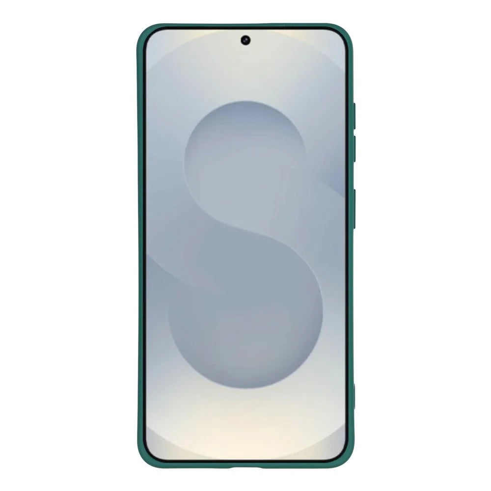 For Samsung Galaxy S26 Case TPU Back Soft Anti-Scratch Fiber Lining Phone Cover - Army Green - 2