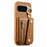 Wallet Kickstand Case for Google Pixel 10 Pro / 10 / 9 Pro / 9 D-Ring Holder Leather + PC + TPU Phone Cover - Brown - 2