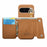Wallet Kickstand Case for Google Pixel 10 Pro / 10 / 9 Pro / 9 D-Ring Holder Leather + PC + TPU Phone Cover - Brown - 3